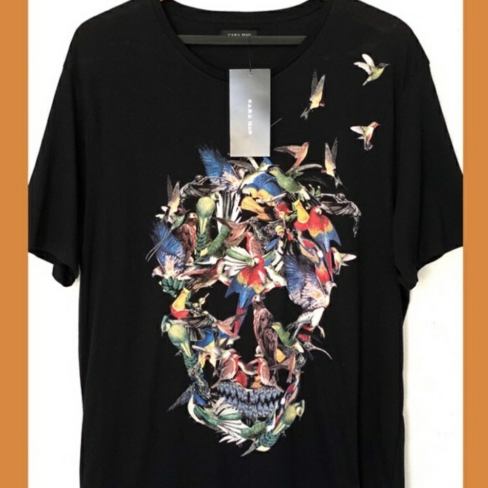 Animal Skull T-Shirt from Zara without tag